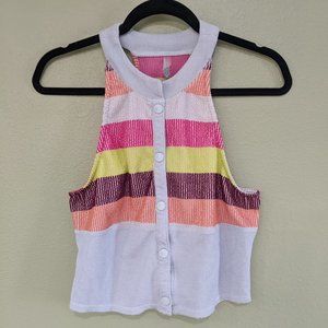 Free People Movement Multi Color Striped Tank (M) Like New
